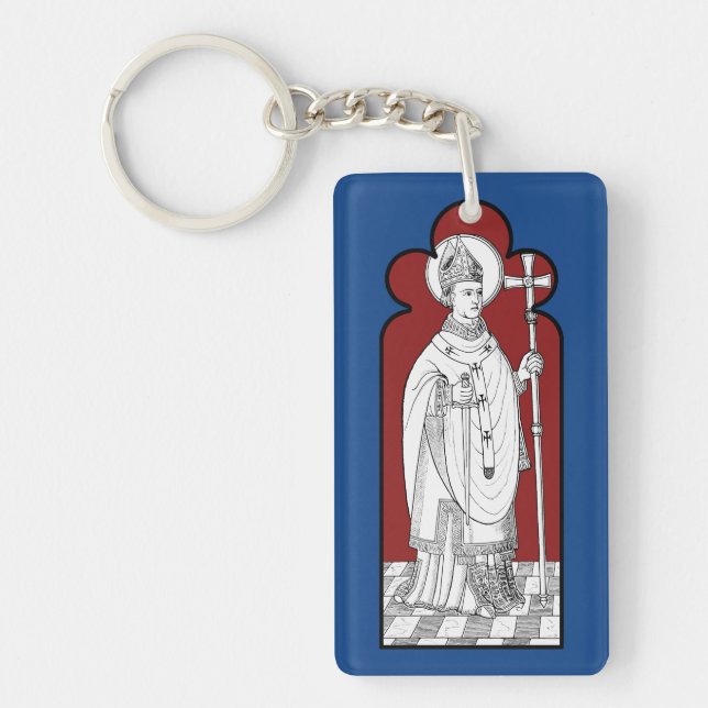St. Thomas Becket Holding a Sword (M 033) Key Ring (Front)