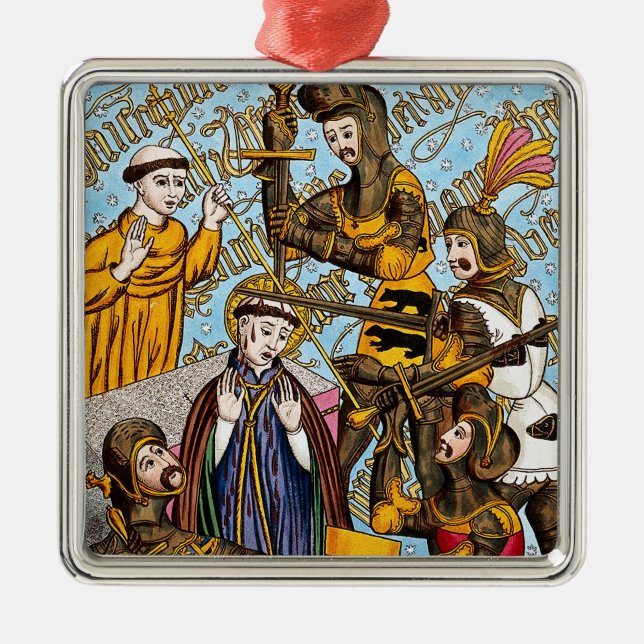 St. Thomas Becket’s Martyrdom (M 031) Metal Ornament (Front)