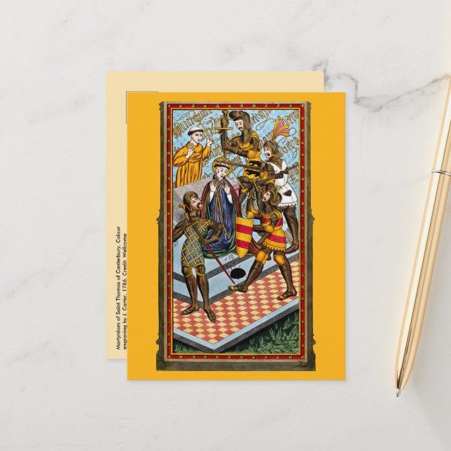 St. Thomas Becket’s Martyrdom (M 031) Postcard (Front/Back In Situ)