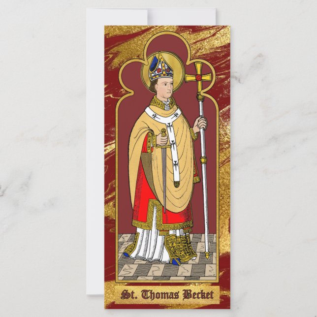 St. Thomas Becket with Sword (M 033; Colourized) (Front)