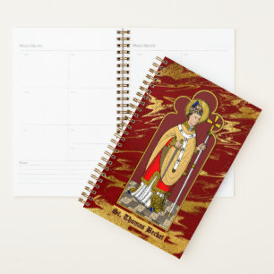 St. Thomas Becket with Sword (M 033; Colourized) Planner