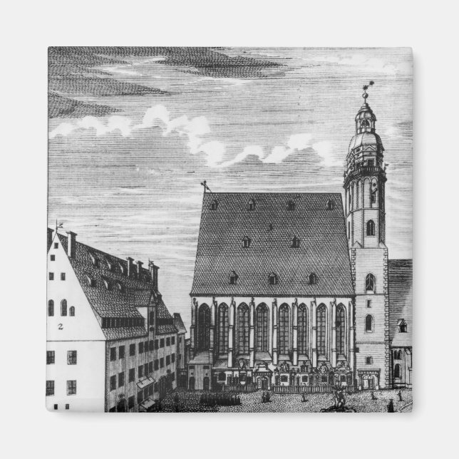 St. Thomas Church and School in Leipzig, 1723 Magnet (Front)
