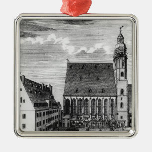St. Thomas Church and School in Leipzig, 1723 Metal Ornament