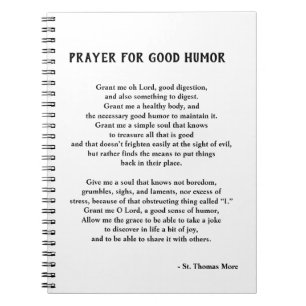 St. Thomas More Prayer for Good Humour Notebook