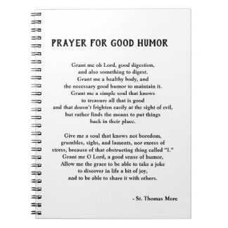 St. Thomas More Prayer for Good Humour Notebook
