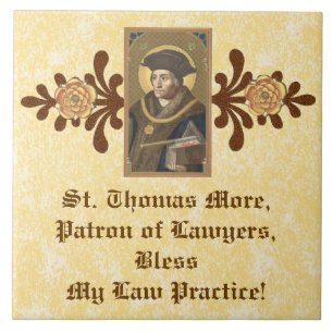 St. Thomas More (SAU 026) Law Practice Blessing Ceramic Tile