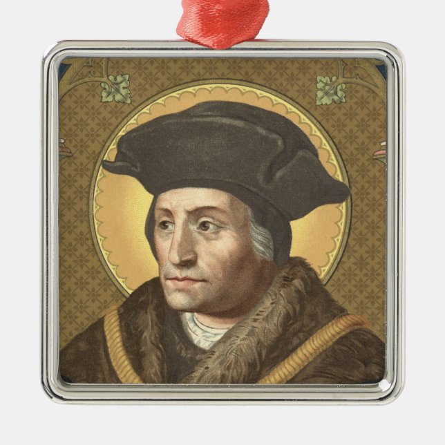 St. Thomas More (SAU 026) Premium Square Metal Tree Decoration (Front)