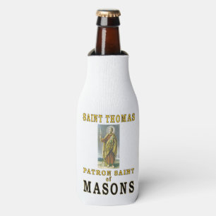 ST THOMAS PATRON SAINT of MASONS Bottle Cooler