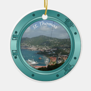 St Thomas Porthole Ceramic Tree Decoration