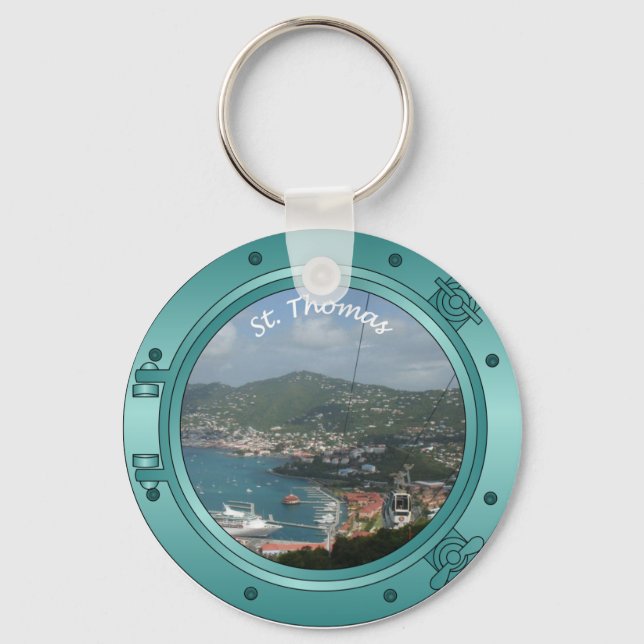 St Thomas Porthole Key Ring (Front)