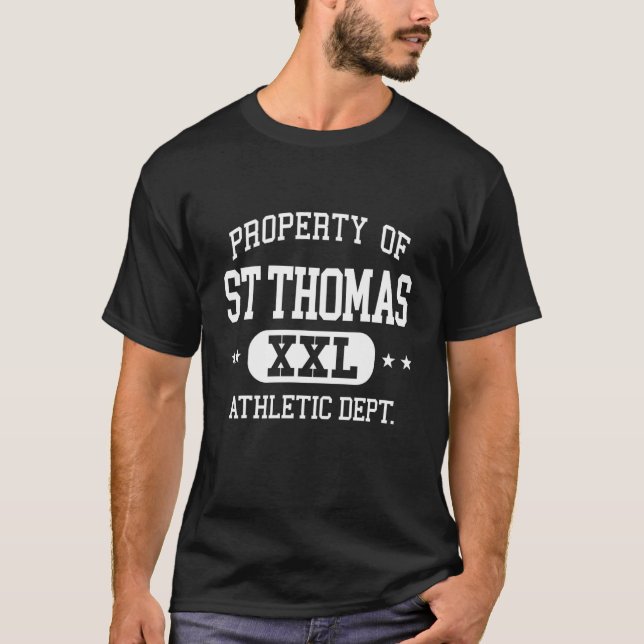 St Thomas Retro Athletic Property Dept T-Shirt (Front)