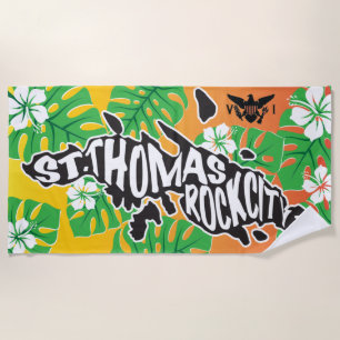 St. Thomas "Rock City" Virgin Islands Beach Towel