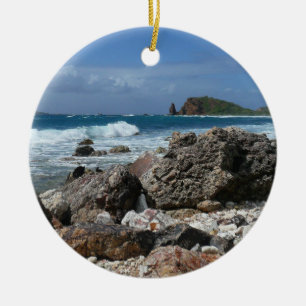 St. Thomas Rocky Beach Ceramic Tree Decoration
