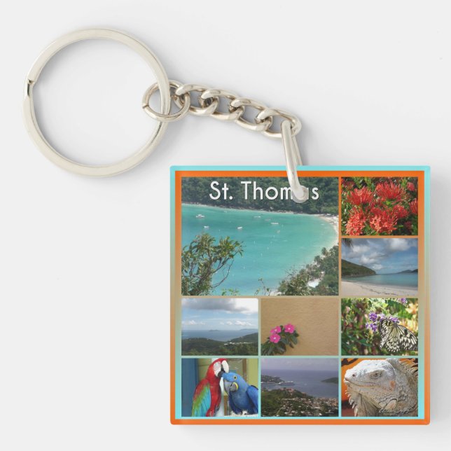 St. Thomas - Scenic Photo Collage 6119 Key Ring (Front)