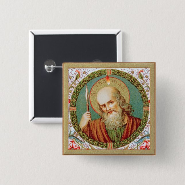 St. Thomas the Apostle (JMAS 12) 15 Cm Square Badge (Front & Back)