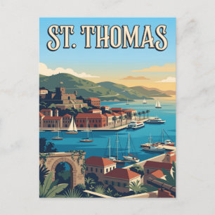 St. Thomas U.S. Virgin Islands Caribbean Harbour Postcard