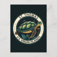 St Thomas U.S. Virgin Islands Turtle Badge