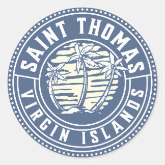 St Thomas U.S. Virgin Islands Vacation Souvenir Classic Round Sticker