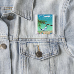 St Thomas US Virgin Islands. 15 Cm Square Badge