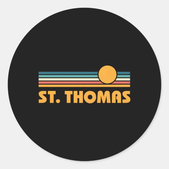 St Thomas Us Virgin Islands Classic Round Sticker (Front)