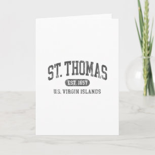 St Thomas Usvi Throwck Text Mens Womens Vacation S Card