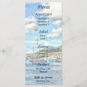 St. Thomas VI - Boats in Harbour Wedding Menu