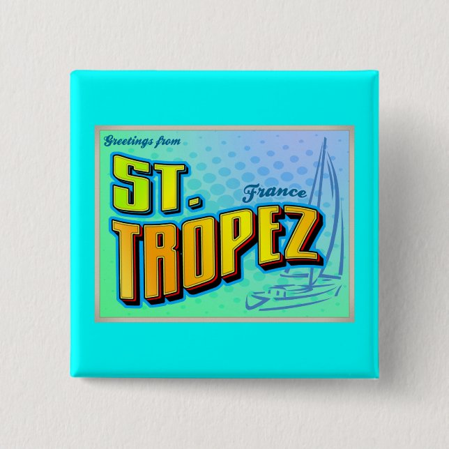 ST. TROPEZ 15 CM SQUARE BADGE (Front)