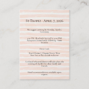 St. Tropez Destination Wedding Enclosure Card
