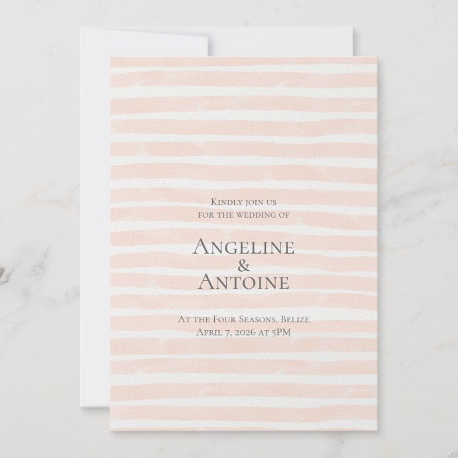 St. Tropez Destination Wedding  Invitation (Front)