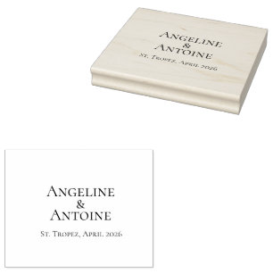 St. Tropez Destination Wedding Rubber Stamp