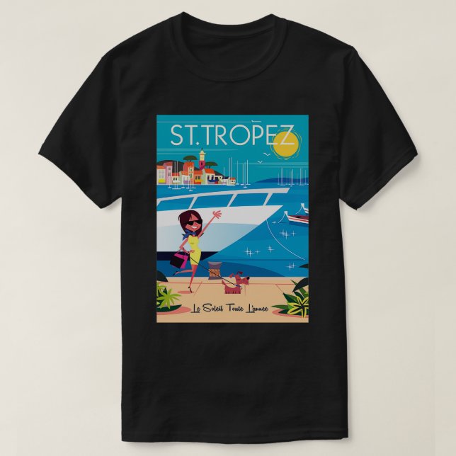 St Tropez poster T-Shirt (Design Front)
