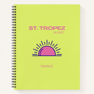 St Tropez, Preppy, Green Notebook