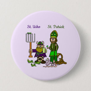 St. Urho and St. Patrick on Big Button