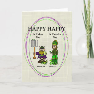 St. Urho and St. Patrick Together Card