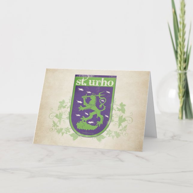 St. Urho Coat of Arms - Card (Front)