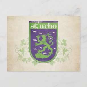 St. Urho Coat of Arms - Postcard