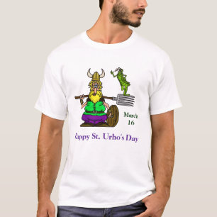 St. Urho T-shirt with Peace Grasshopper