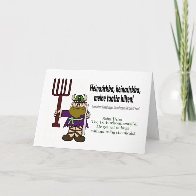 St. Urho The Environmentalist Card (Front)