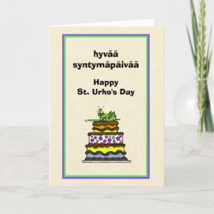 St. Urho's Day Birthday Card  March 16th