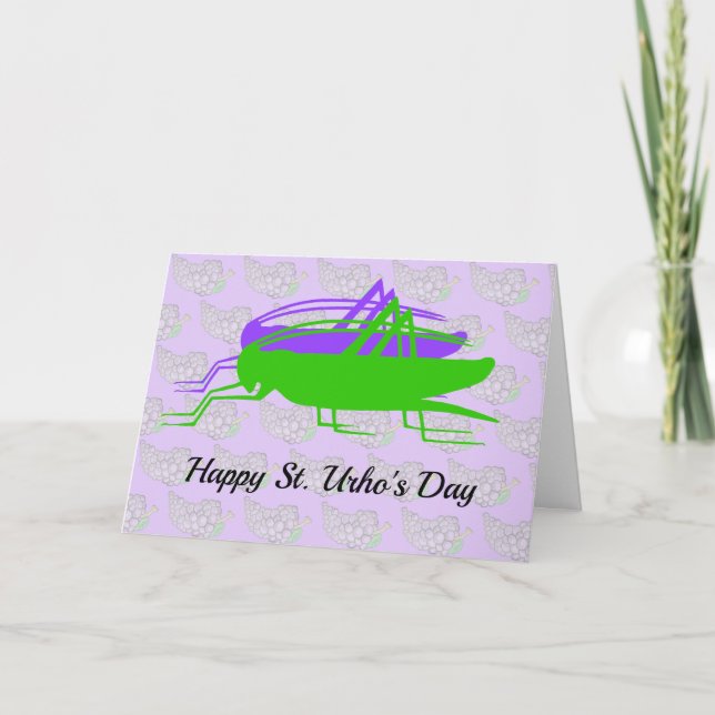 St. Urho's Day Grasshopper Card (Front)