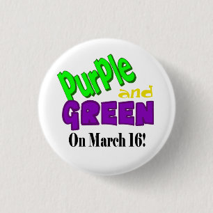 St. Urho's Day Purple and Green Buttons