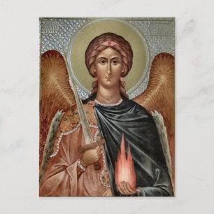 St. Uriel Archangel Orthodox Christian Icon Postcard