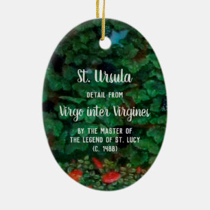 St. Ursula Reading (detail; M 070) Ceramic Ornament