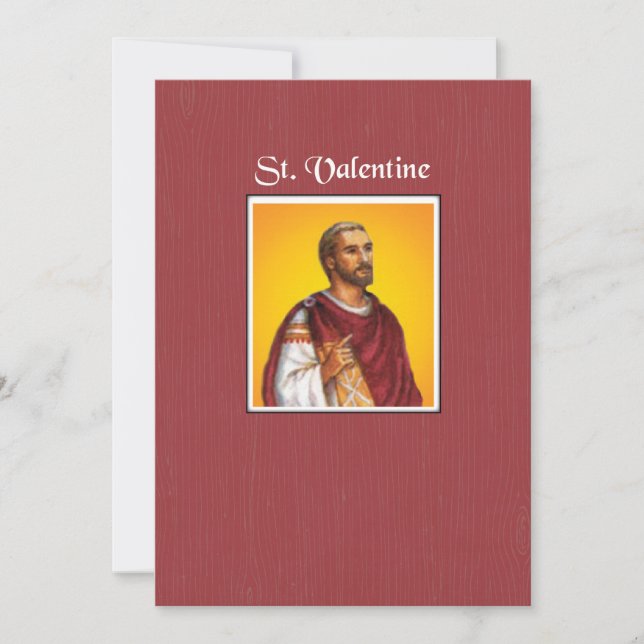 St. Valentine Feast Day Holiday Card (Front)