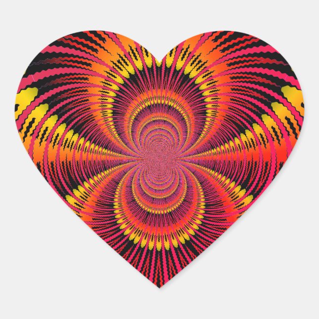 St. Valentine's Day Bold  Heart Sticker (Front)