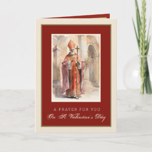 St. Valentine's Day Religious Jesus Prayer Card