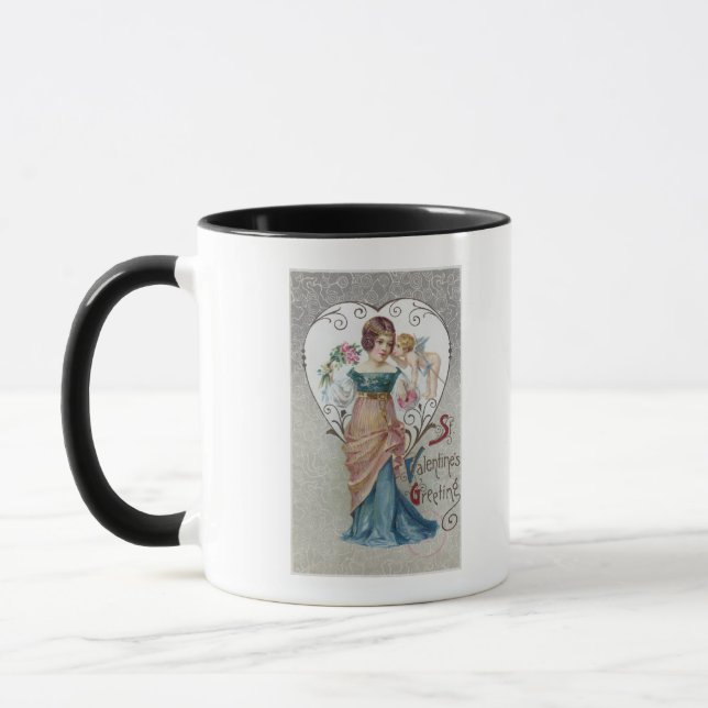 St. Valentine's Greeting Cupid Mug (Left)