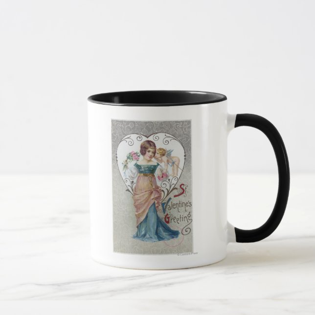 St. Valentine's Greeting Cupid Mug (Right)