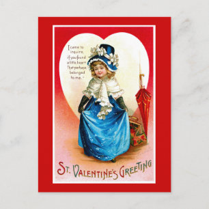 St. Valentine's Greeting Holiday Postcard