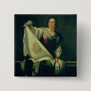 St. Veronica, 1625-30 (oil on canvas) 15 Cm Square Badge